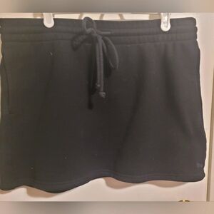 ARITZIA TNA Cozy Black Drawstring Skirt size Large
